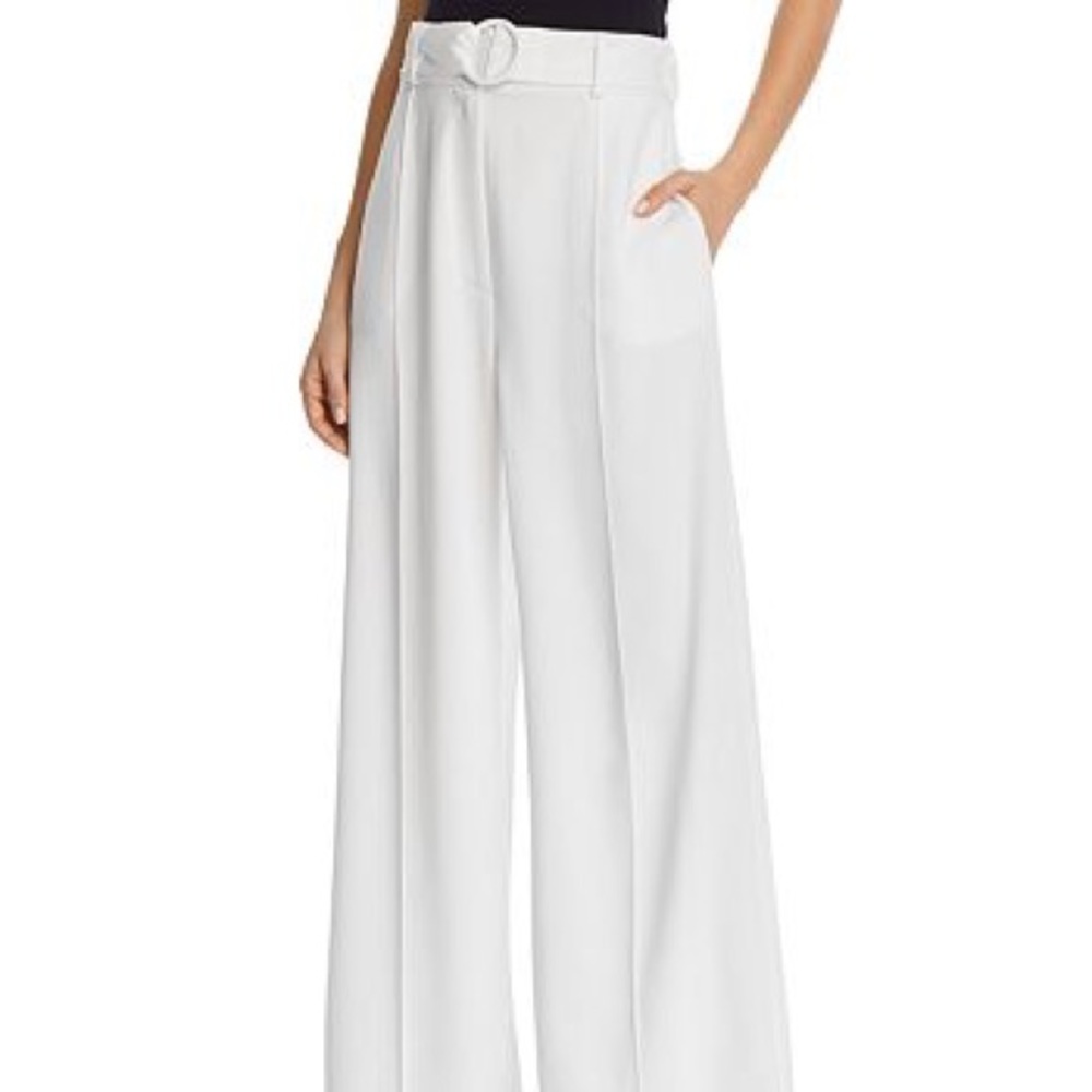 Wayf white elastic pants sz s NWT